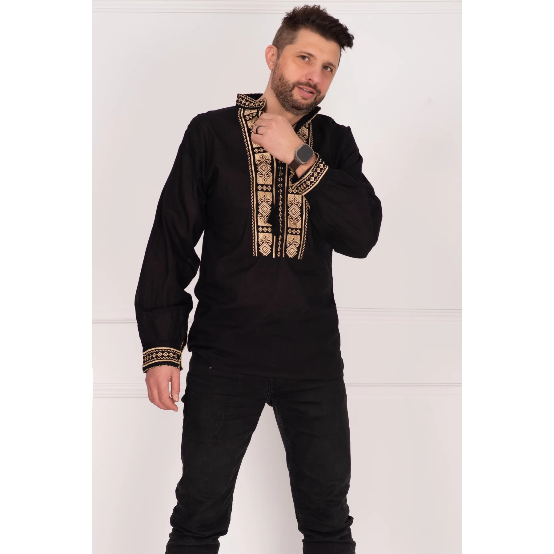 Traditional Fashion - Ie Traditionala Barbateasca Cu Broderie