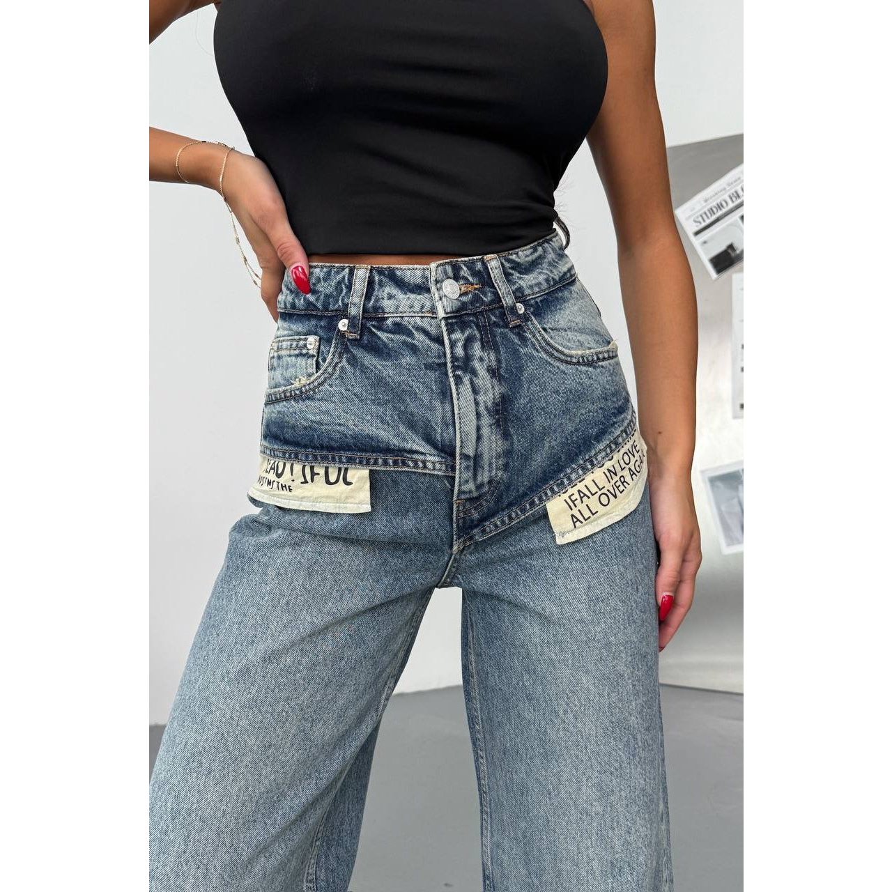 Reverse - Blugi Dama Oversize Xiomara - detaliu